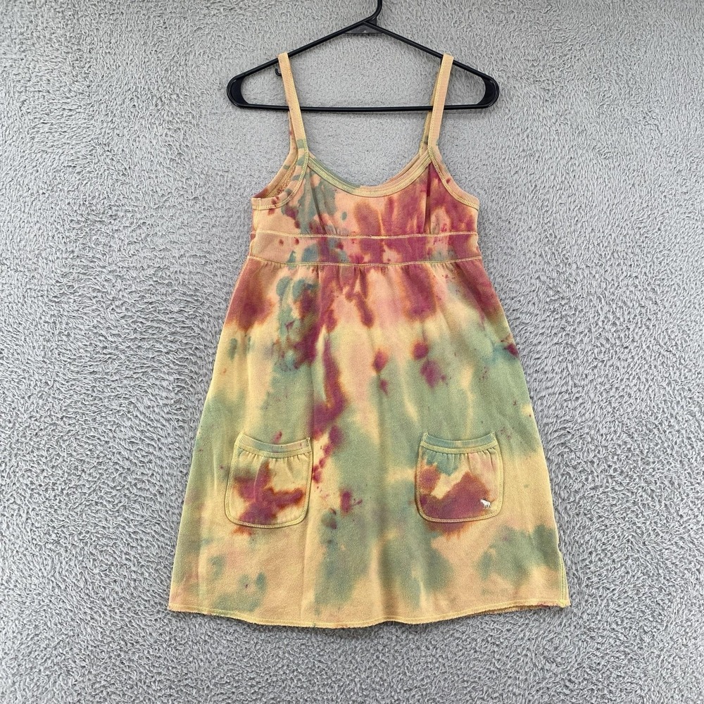 Abercrombie & Fitch Y2K Dress Womens Small Tie Dye Babydoll Beachy Mini 90s